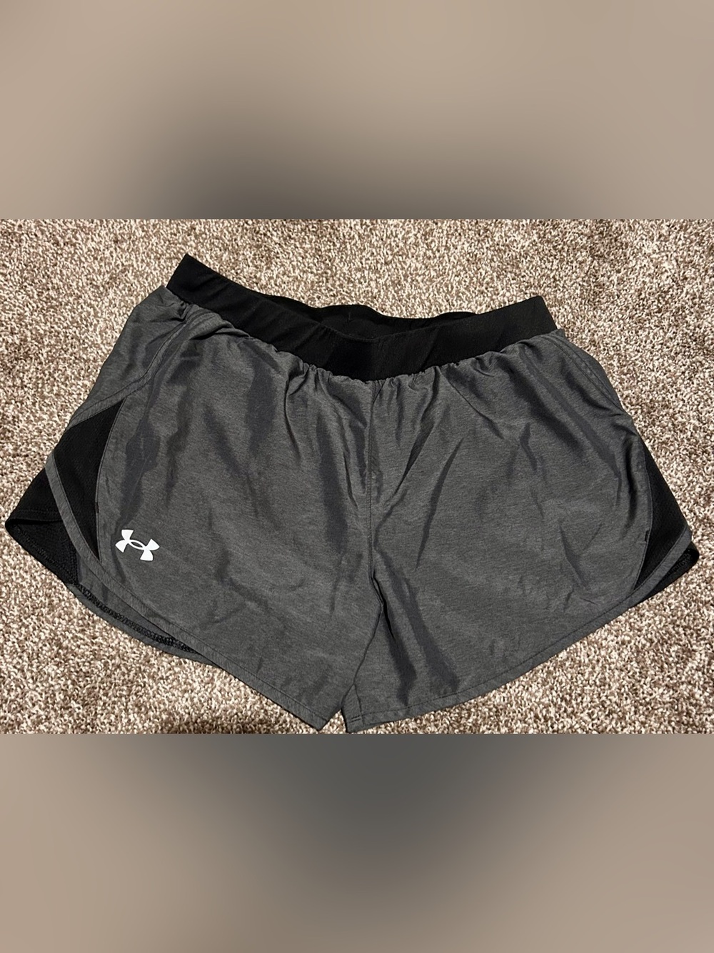 Under Armour Women's Gray and Black Athletic Shorts